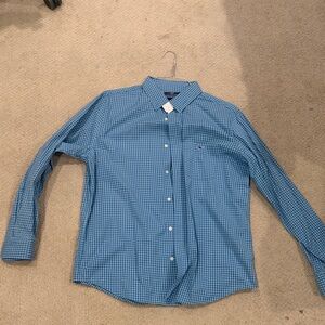 Vineyard Vines Men's Blue Checkered Shirt